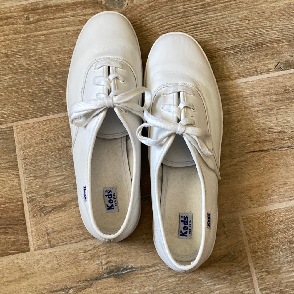 White leather Keds